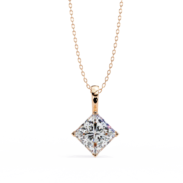 Square Solitaire Pendant