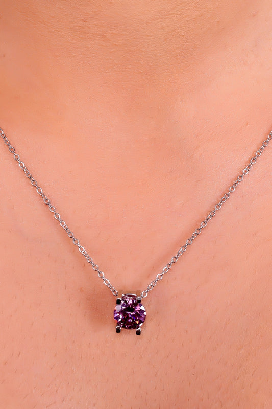 Elegant Purple Gemstone Pendant Necklace – A Timeless Statement of Beauty &amp; Grace