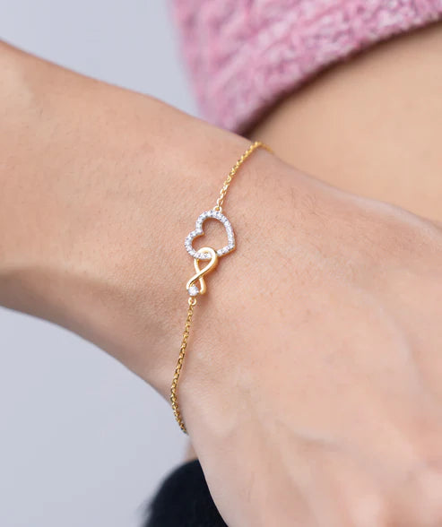 Intertwined Heart Infinity Bracelet Set