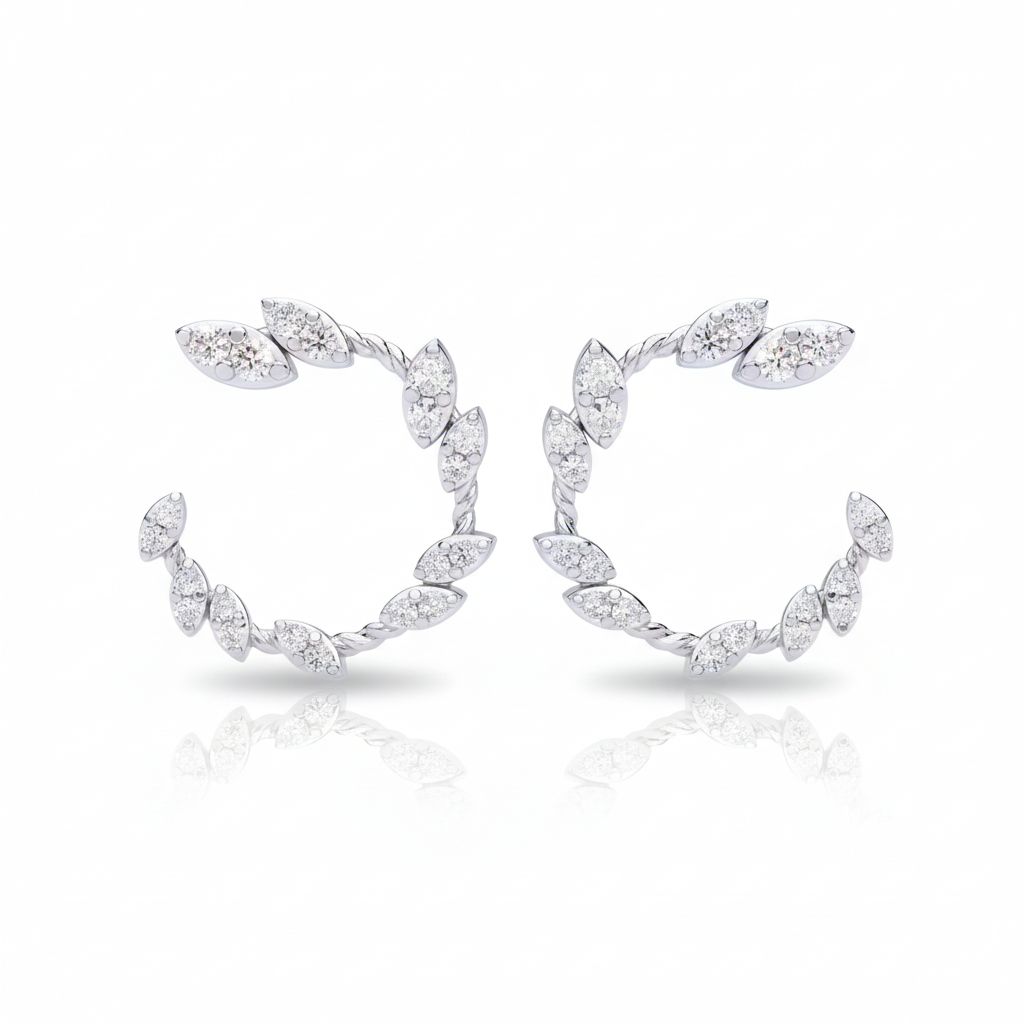 Eternal Bloom Earrings – Everlasting Radiance & Floral Majesty