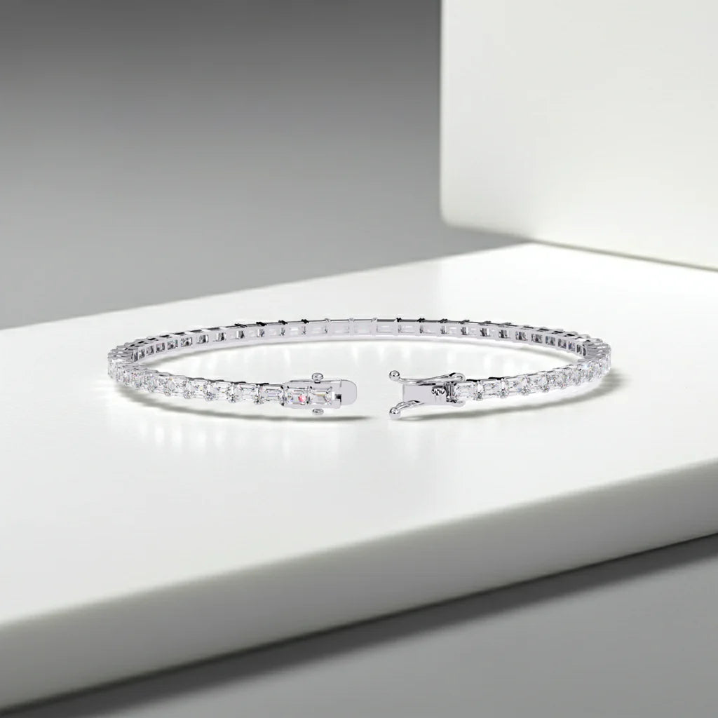 Baguette Line Diamond Bracelet
