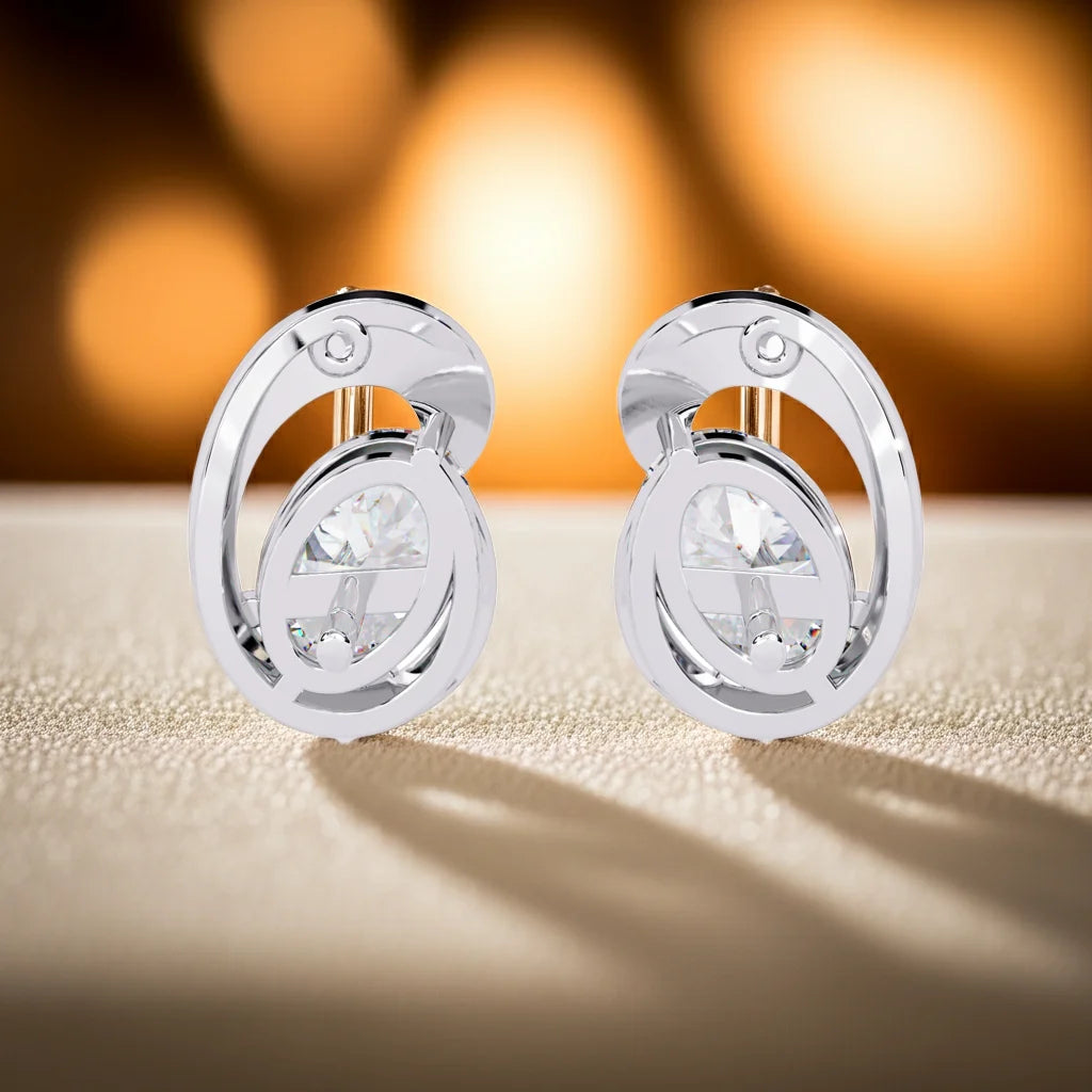 Celestial Oval Earrings