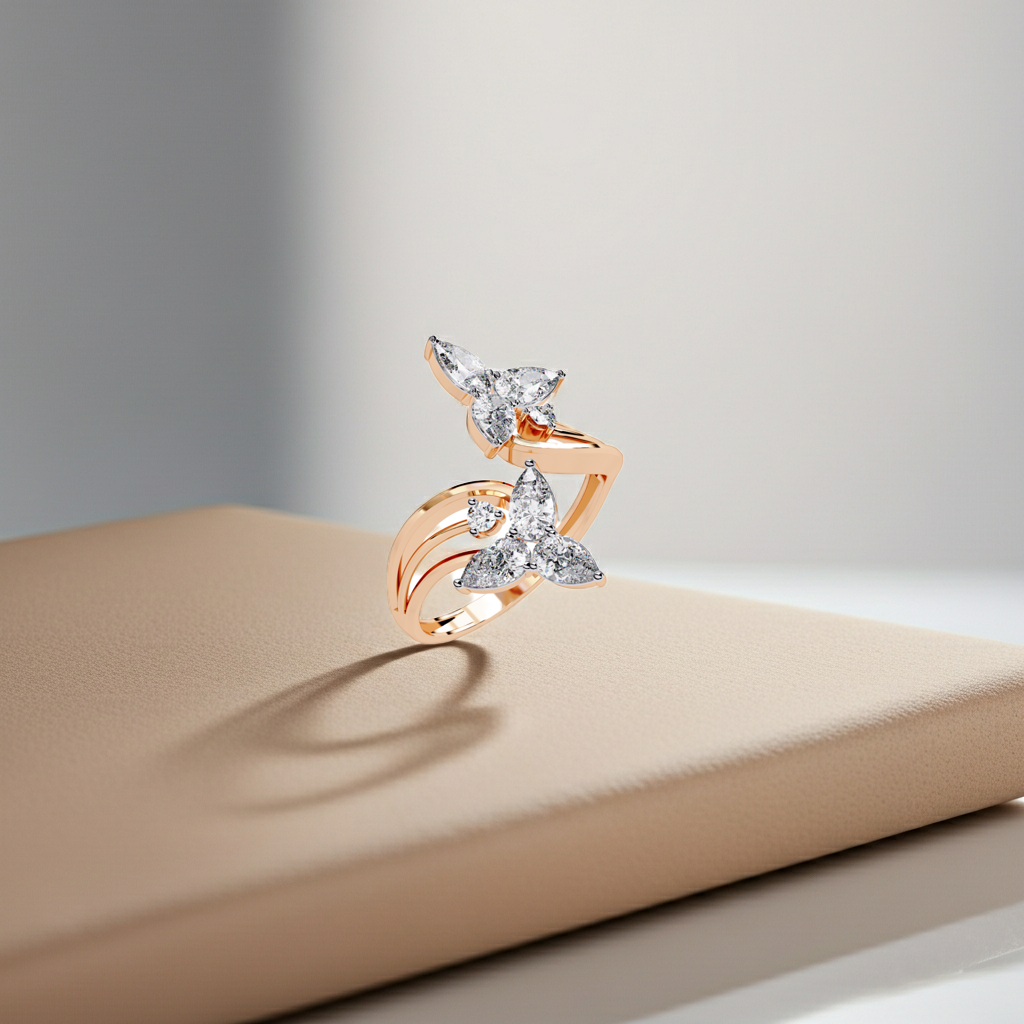 Butterfly Wings Diamond Ring