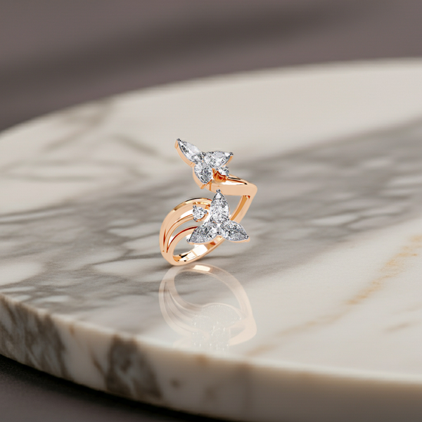 Butterfly Wings Diamond Ring