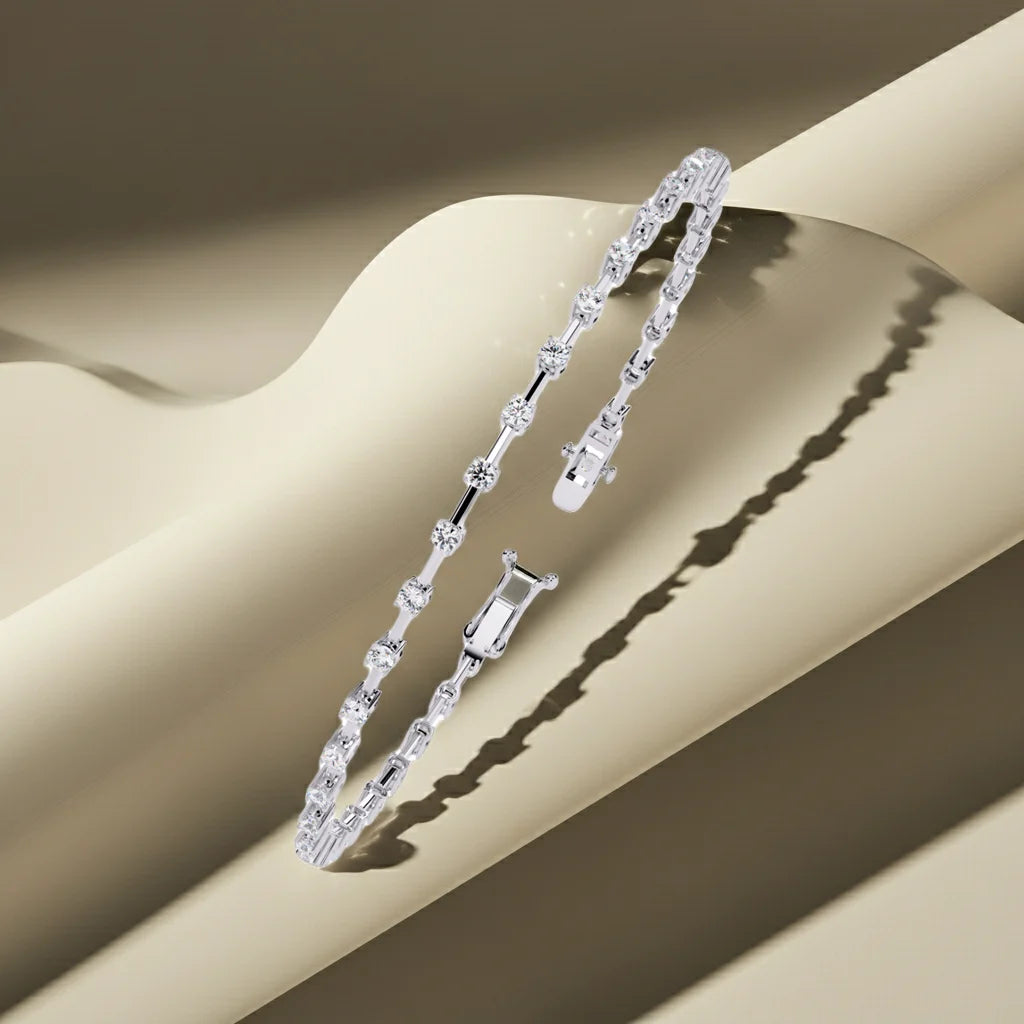 Delicate Diamond Line Bracelet