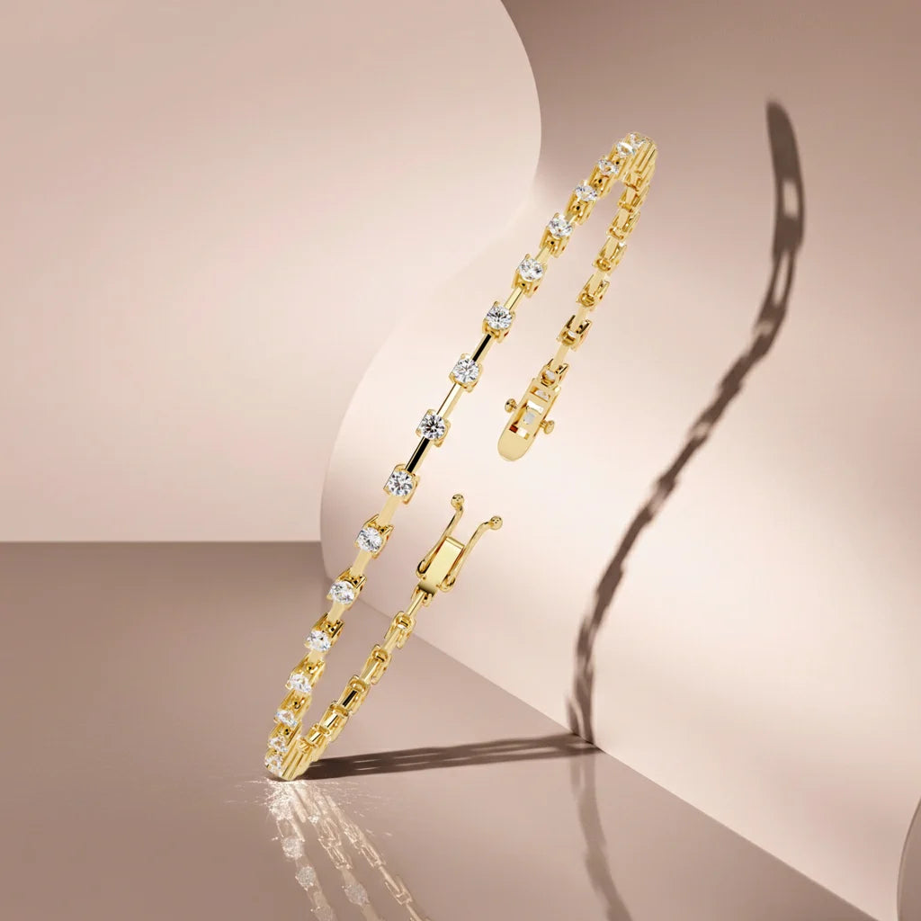 Delicate Diamond Line Bracelet