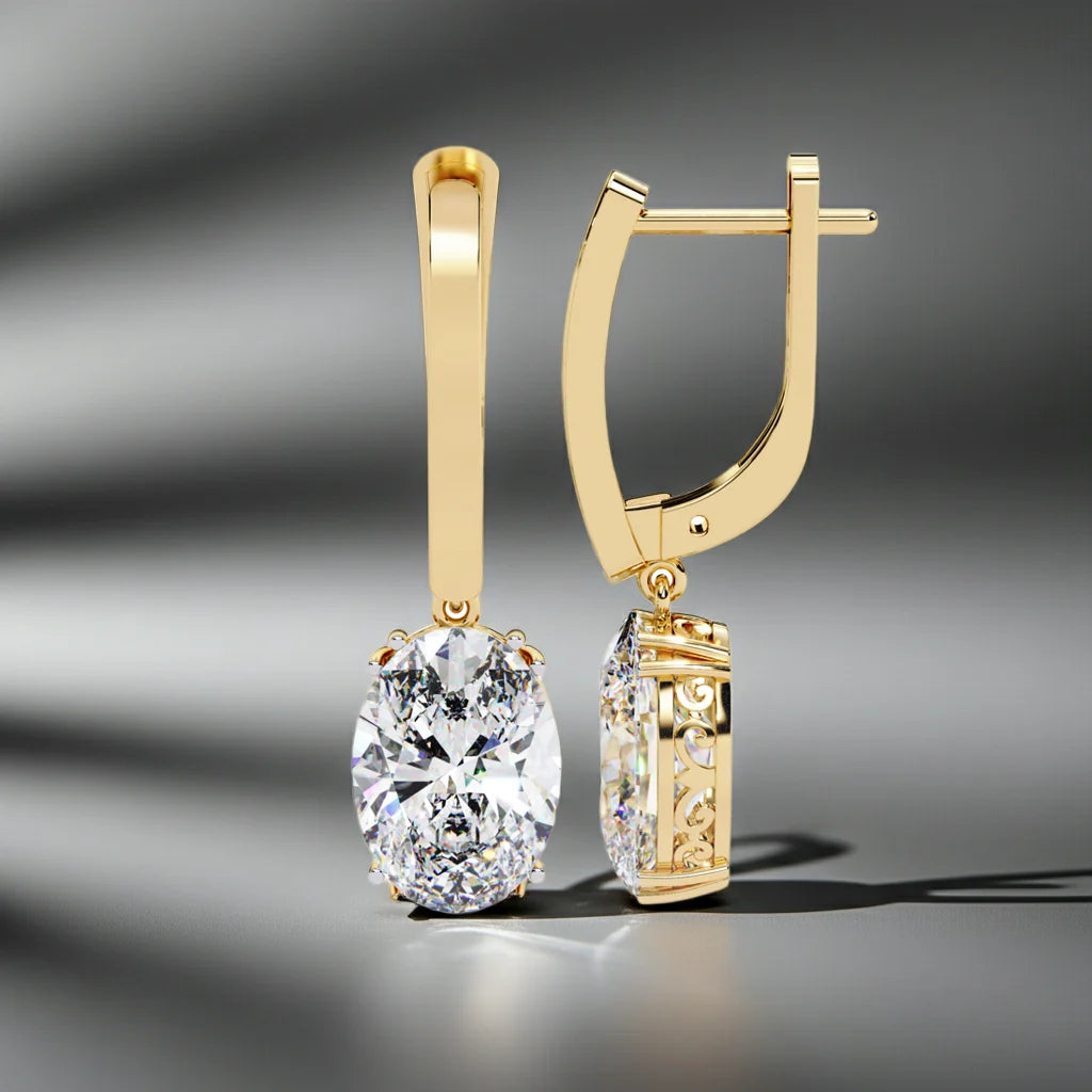 Aurora Oval Drop Earrings