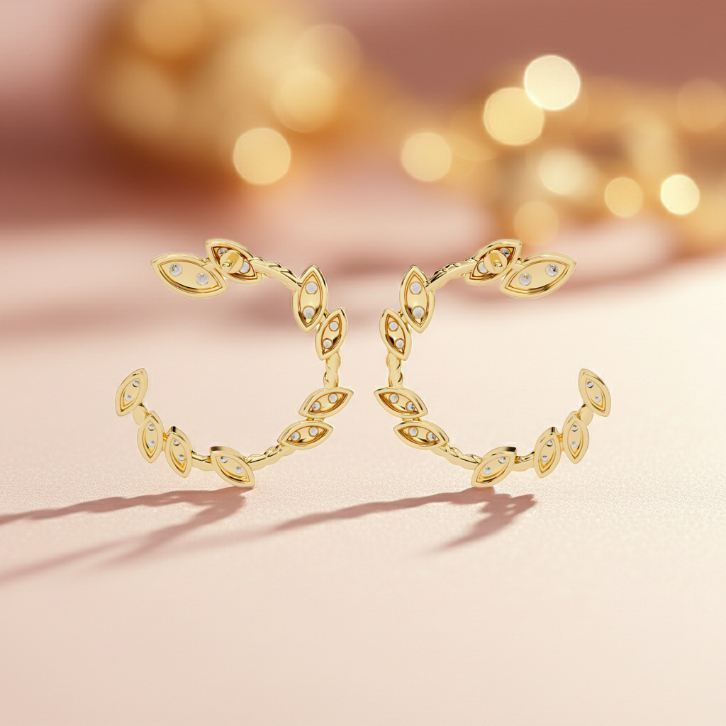 Eternal Bloom Earrings – Everlasting Radiance & Floral Majesty