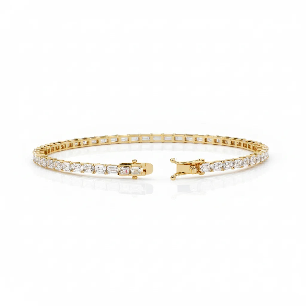Baguette Line Diamond Bracelet