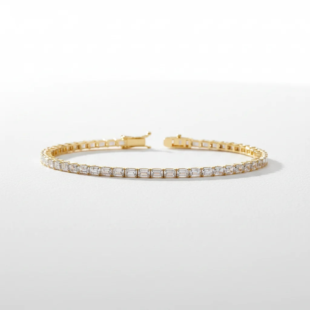 Baguette Line Diamond Bracelet