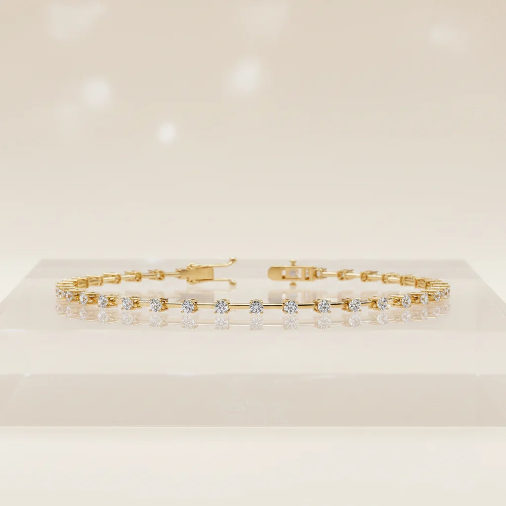 Delicate Diamond Line Bracelet