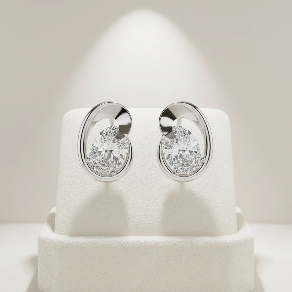 Celestial Oval Earrings
