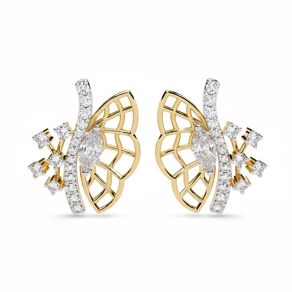 Butterfly Glow Studs – Whimsical Charm & Brilliant Sparkle