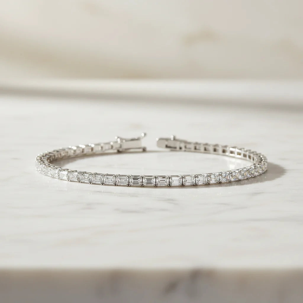 Baguette Line Diamond Bracelet
