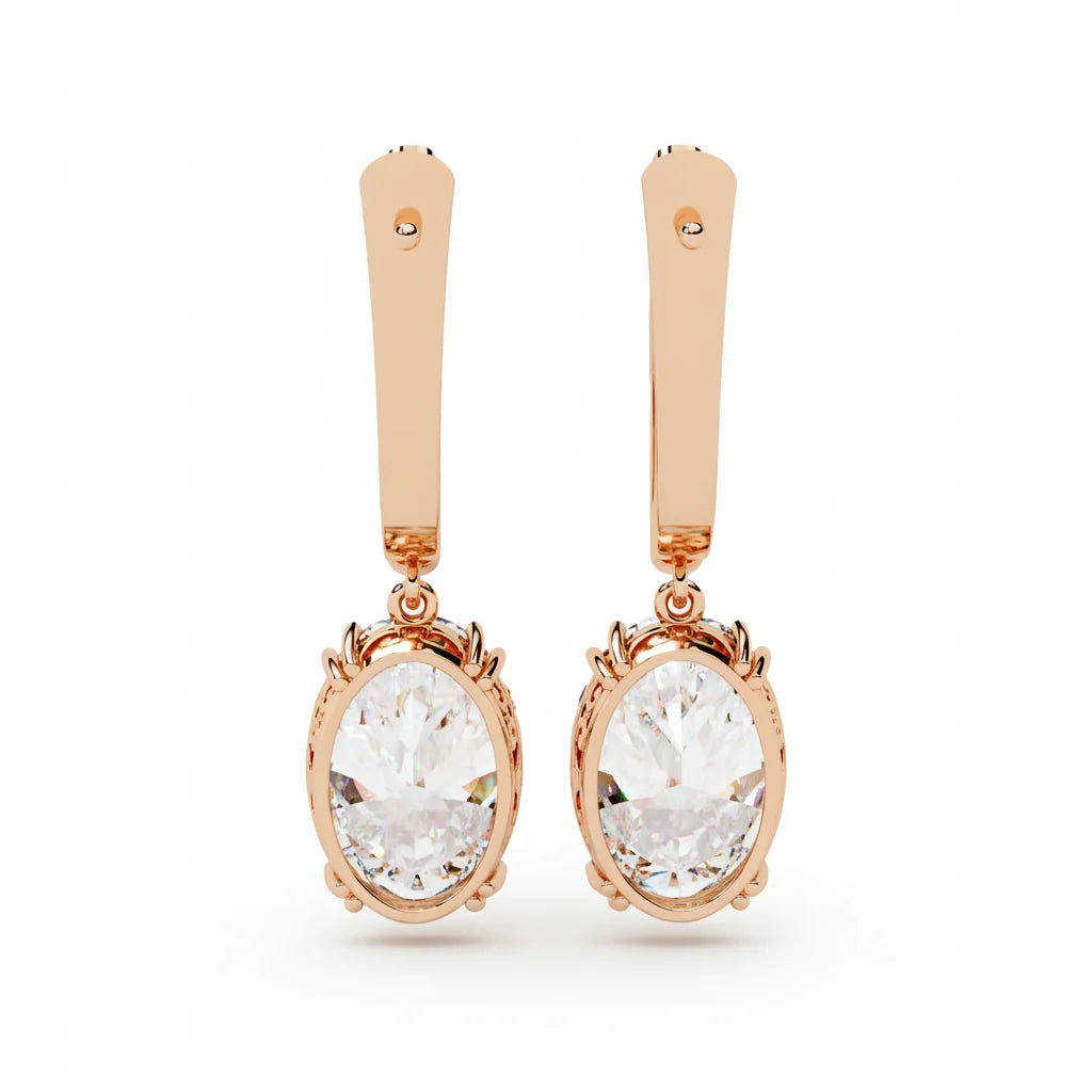 Aurora Oval Drop Earrings