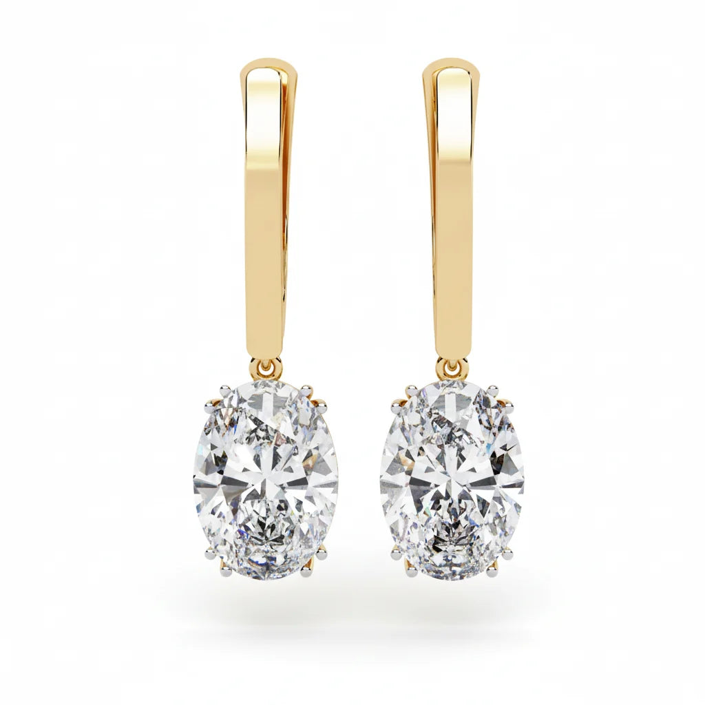 Aurora Oval Drop Earrings