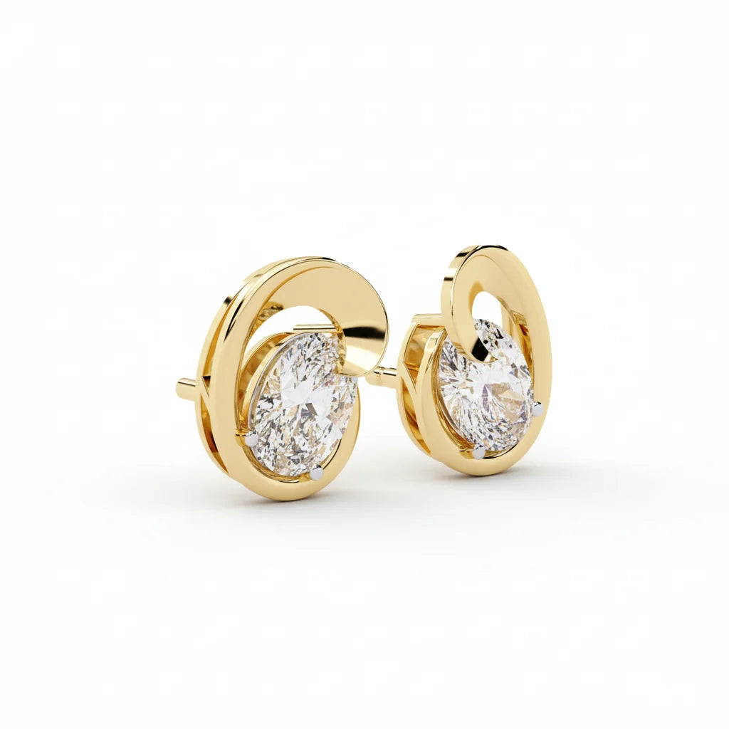 Celestial Oval Earrings