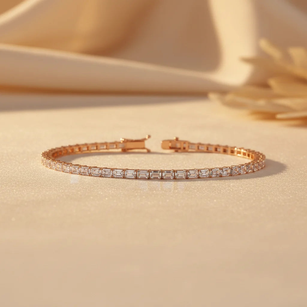 Baguette Line Diamond Bracelet
