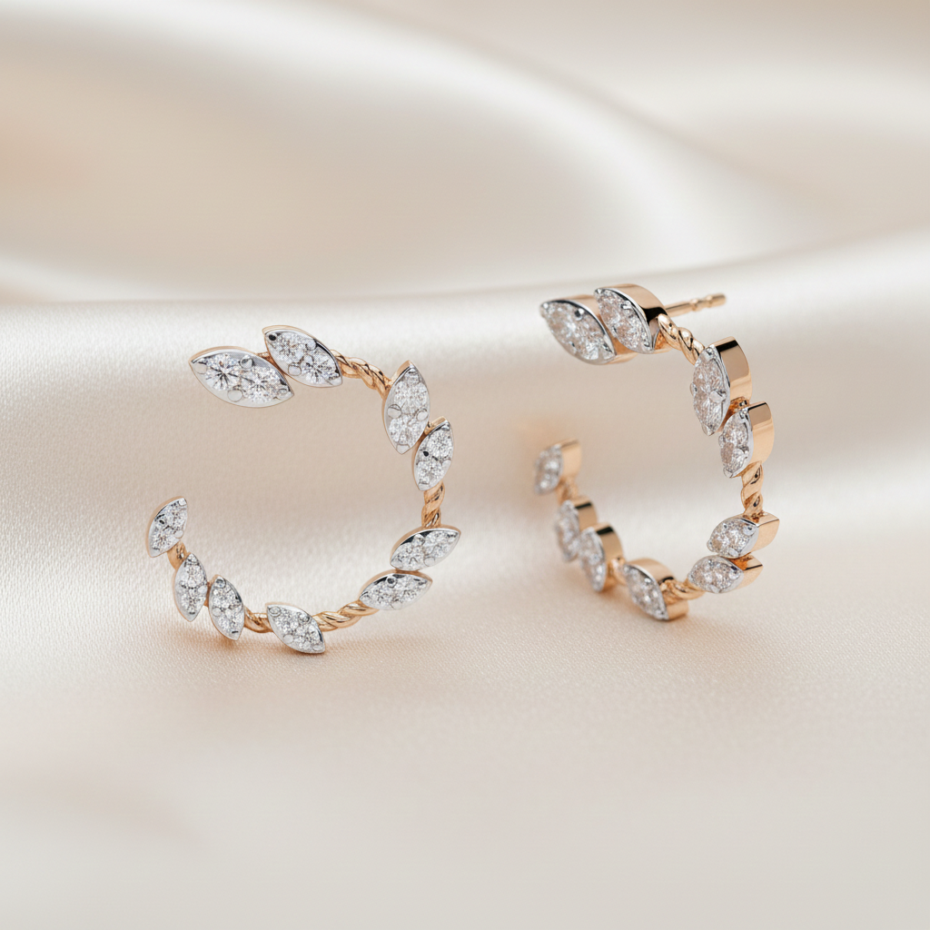 Eternal Bloom Earrings – Everlasting Radiance & Floral Majesty