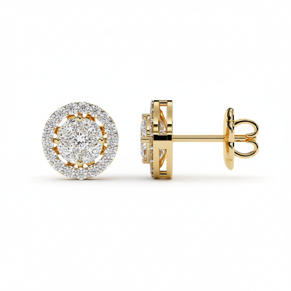 Eleva Circle Studs – Infinite Radiance & Modern Minimalist Luxury