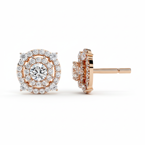 Eternal Sparkle Diamond Halo Earrings
