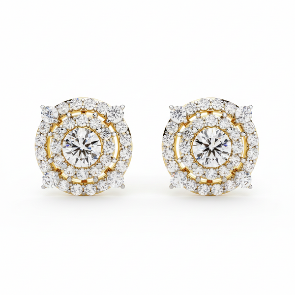 Eternal Sparkle Diamond Halo Earrings