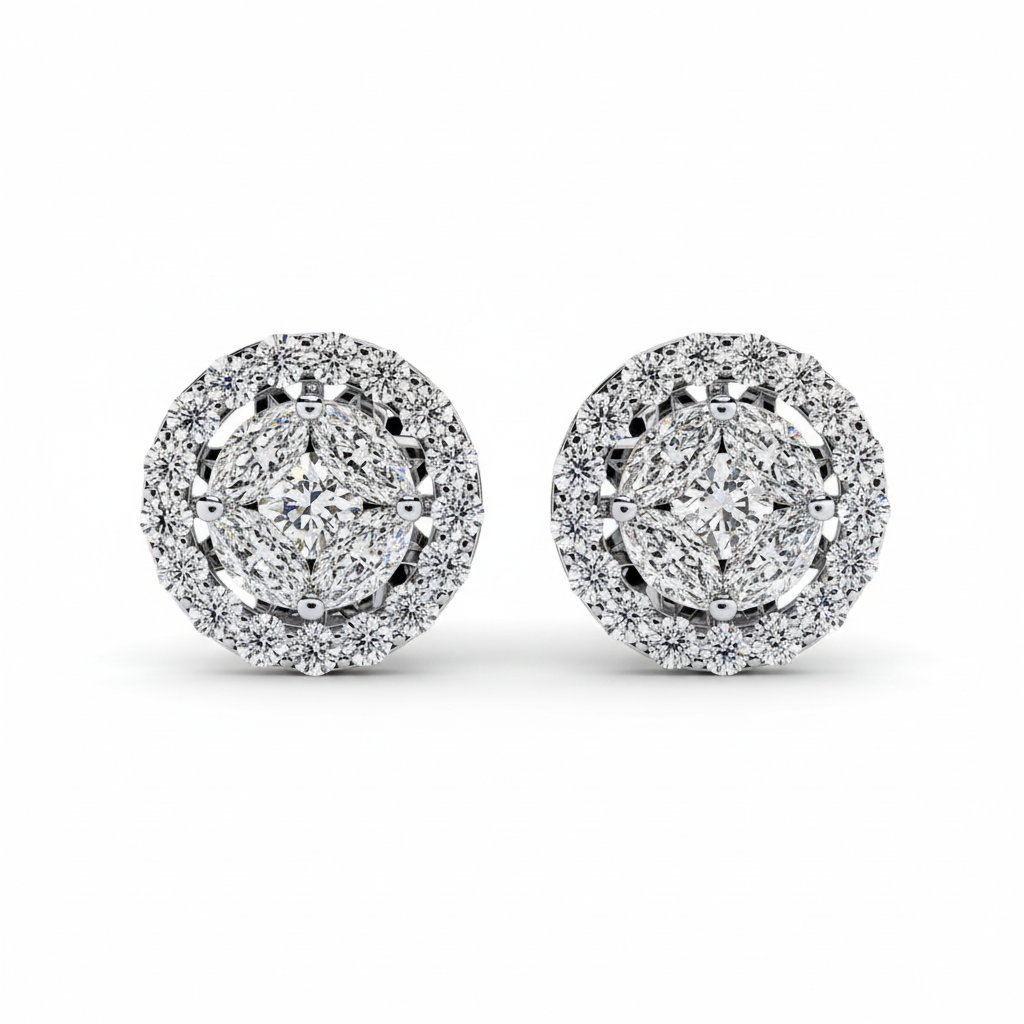 Eleva Circle Studs – Infinite Radiance & Modern Minimalist Luxury