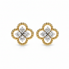 Blooming Grace Diamond Studs – Timeless Floral Radiance