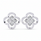 Blooming Grace Diamond Studs – Timeless Floral Radiance