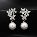 Celestial Pearl Vine Earrings – Ethereal Beauty & Nature-Inspired Luxury