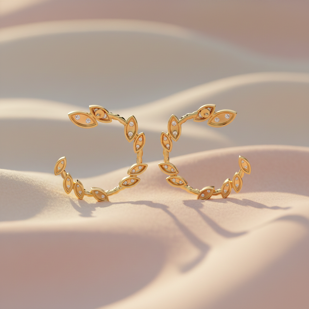 Eternal Bloom Earrings – Everlasting Radiance & Floral Majesty