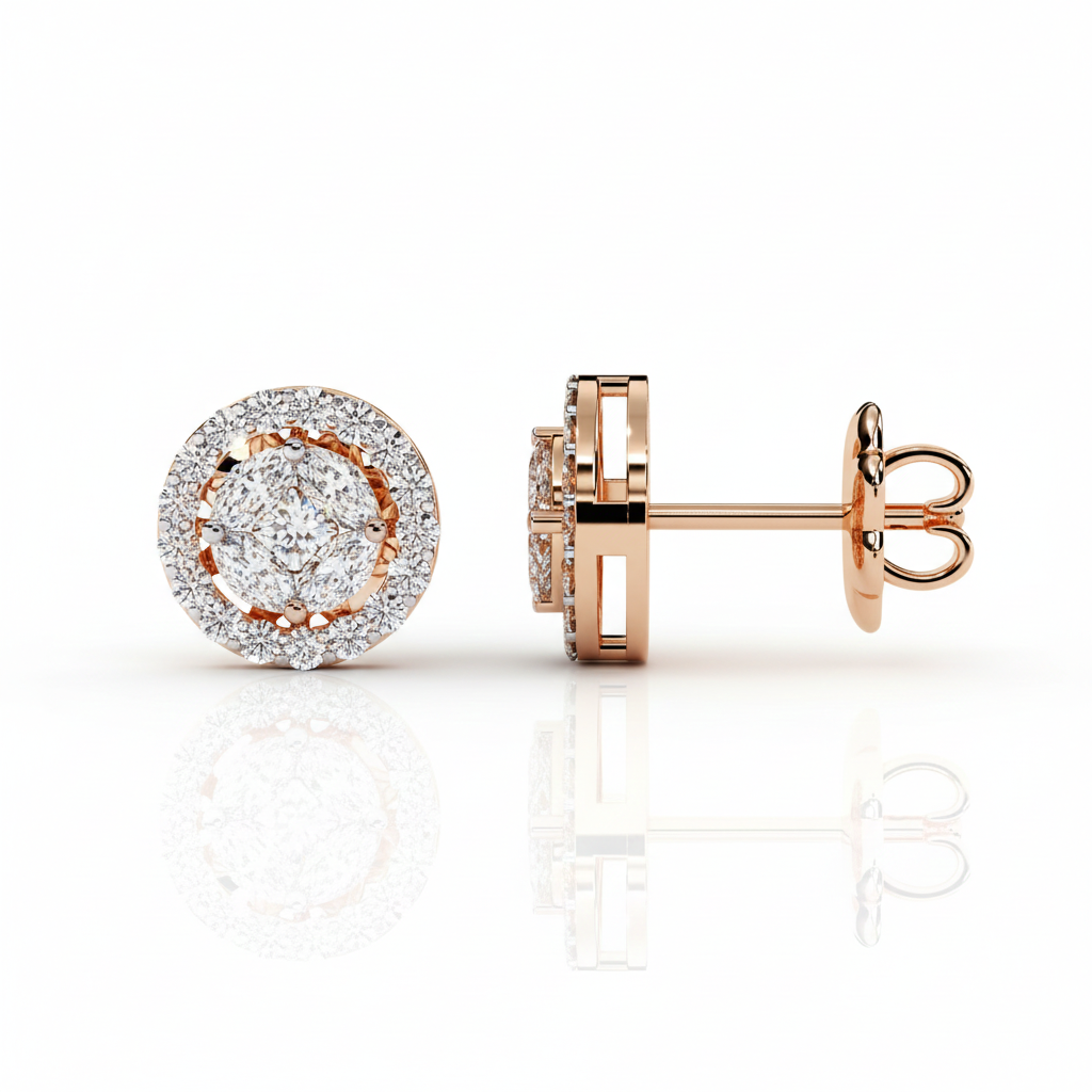 Eleva Circle Studs – Infinite Radiance & Modern Minimalist Luxury