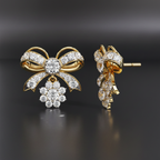 Royal Bow Sparkle Earrings – Playful Elegance & Brilliant Shine