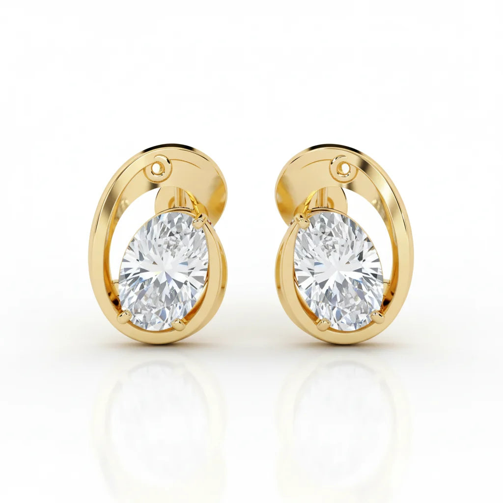Celestial Oval Earrings