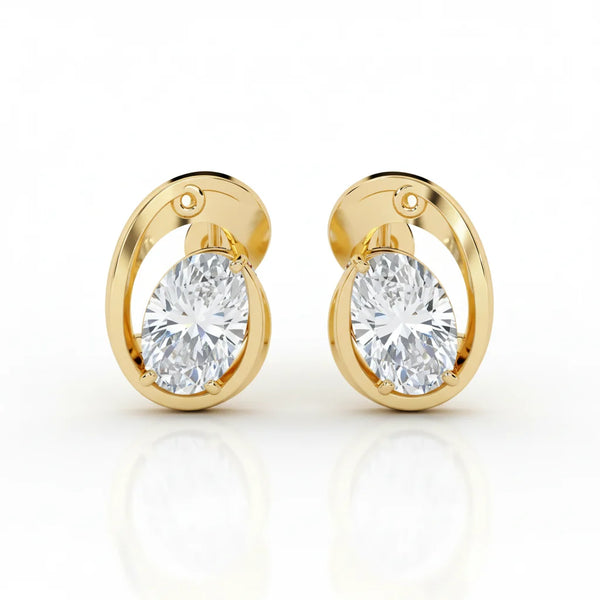 Celestial Oval Earrings