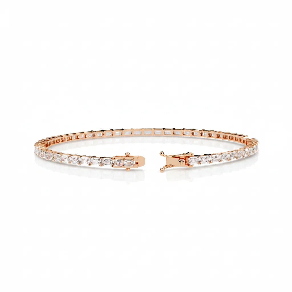 Baguette Line Diamond Bracelet