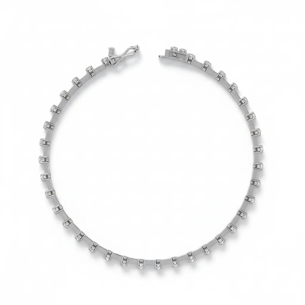 Delicate Diamond Line Bracelet
