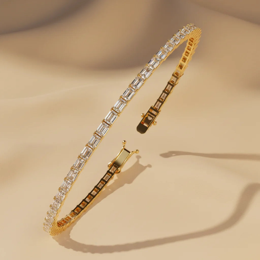 Baguette Line Diamond Bracelet