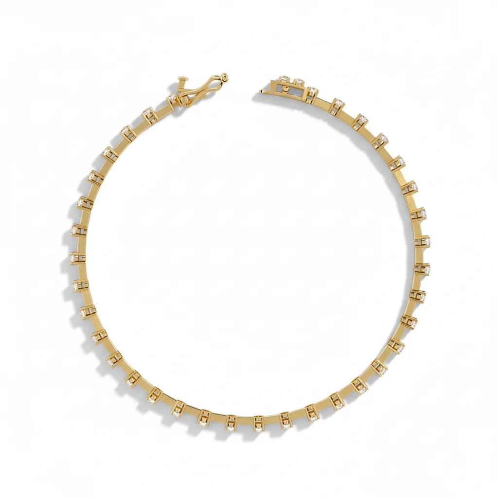 Delicate Diamond Line Bracelet