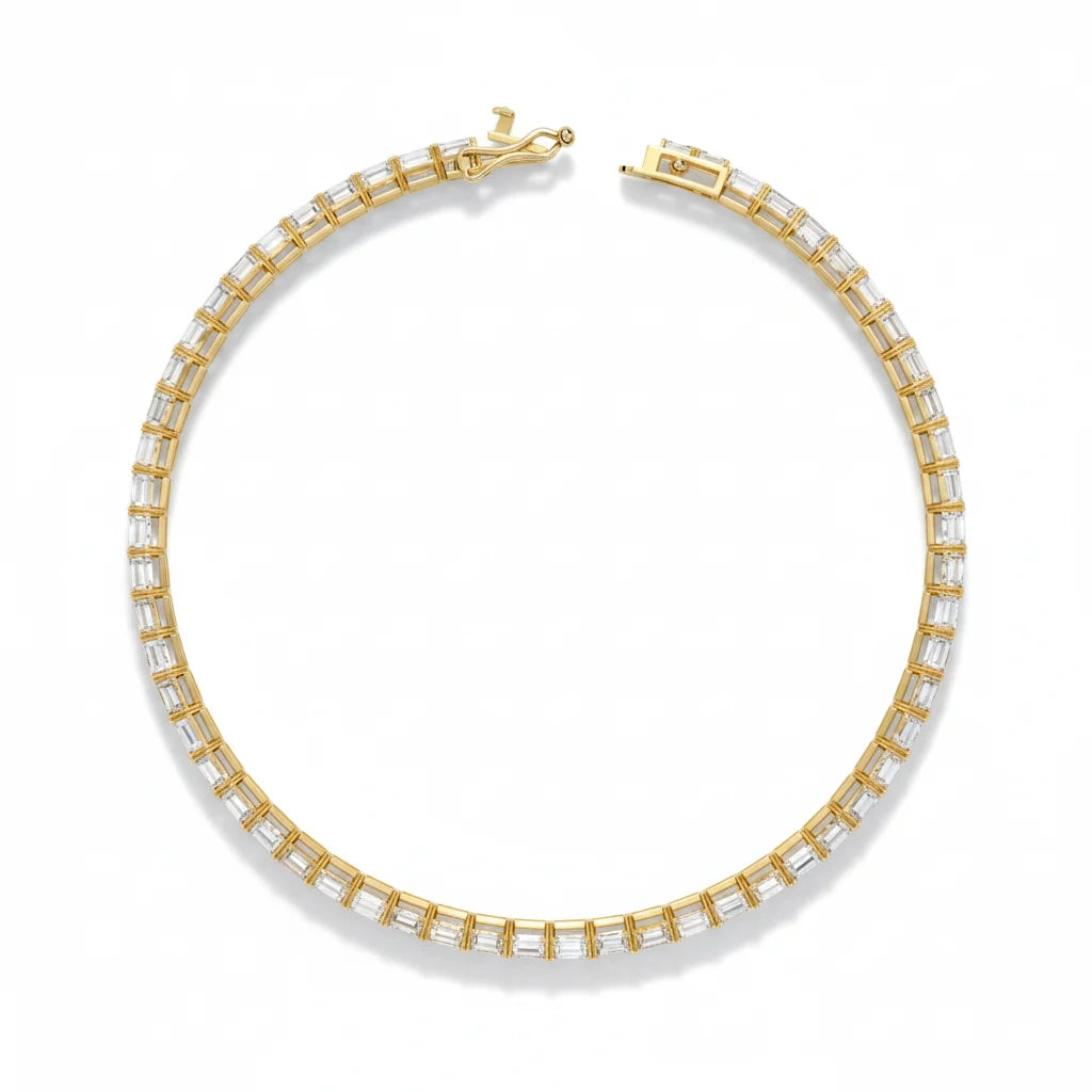 Baguette Line Diamond Bracelet