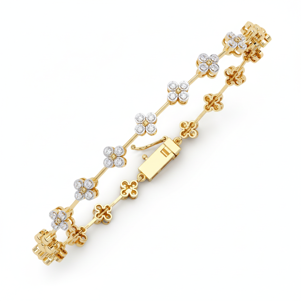 Floral Diamond Bracelet