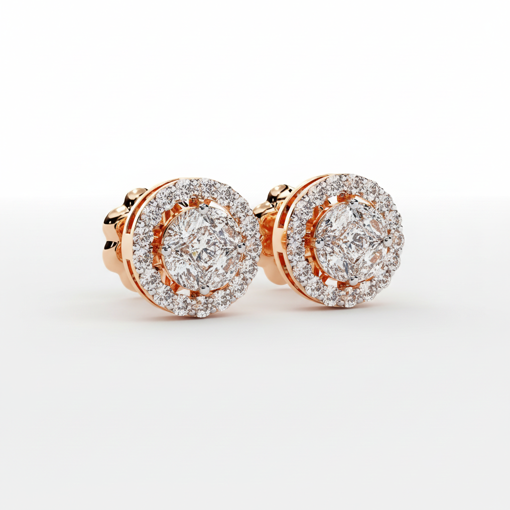 Eleva Circle Studs – Infinite Radiance & Modern Minimalist Luxury