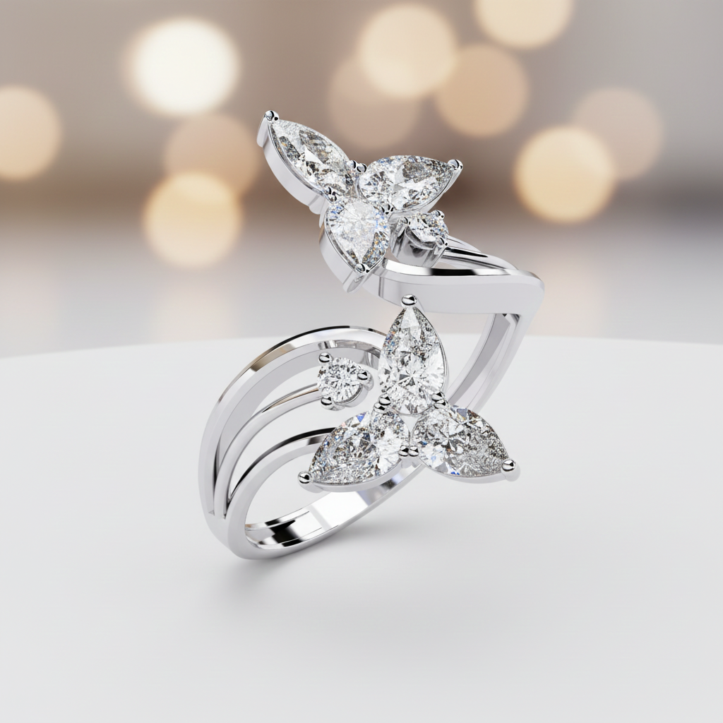 Butterfly Wings Diamond Ring
