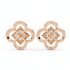 Blooming Grace Diamond Studs – Timeless Floral Radiance