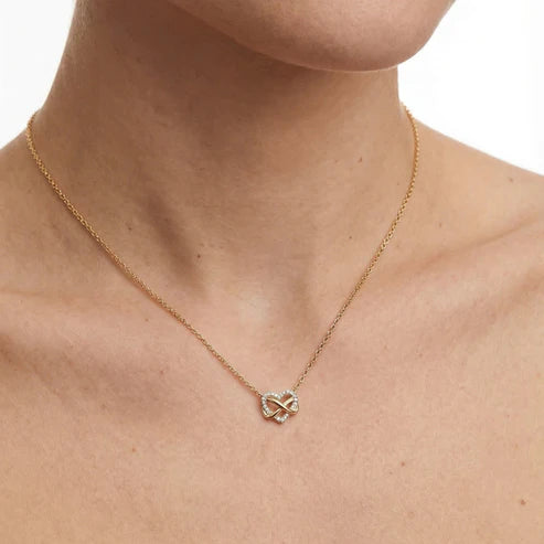 Infinity Heart Moissanite Pendant Necklace
