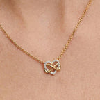Infinity Heart Moissanite Pendant Necklace