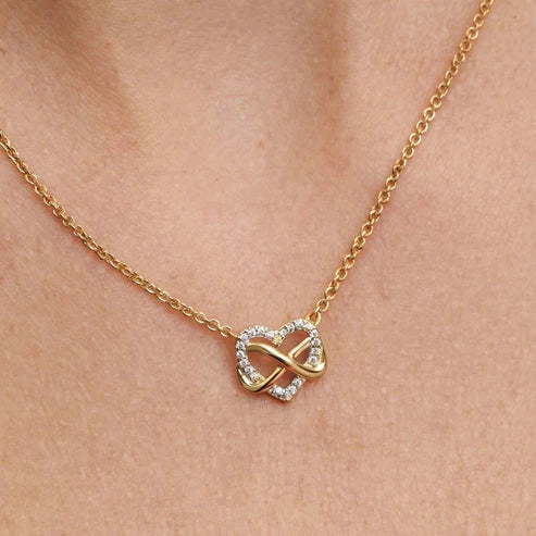 Infinity Heart Moissanite Pendant Necklace