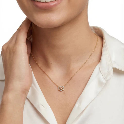 Infinity Heart Moissanite Pendant Necklace