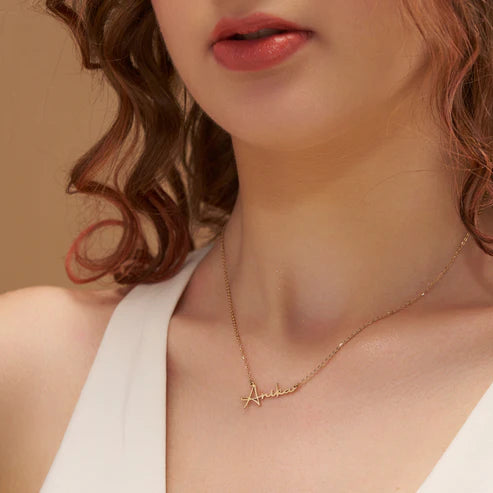 Signature Script Name Necklace