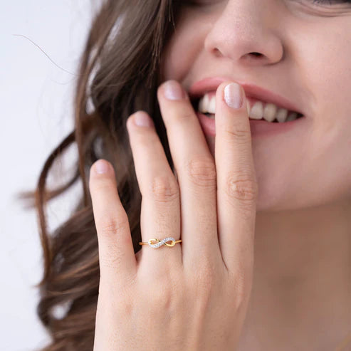 Diamond Encrusted Infinity Ring